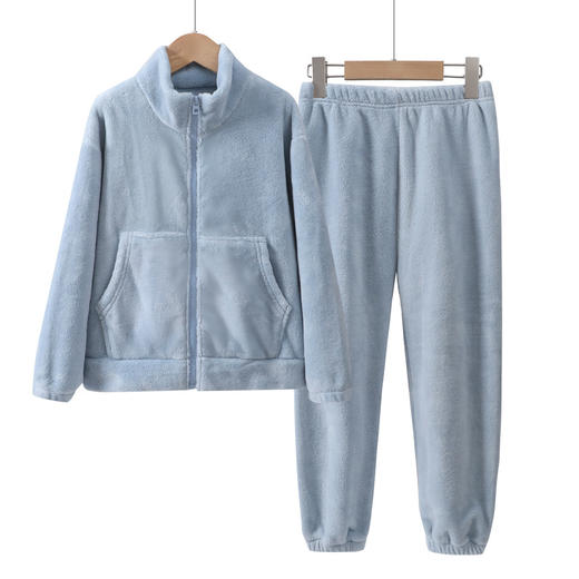 【亲肤保暖不掉毛❗️亲子款家居服】儿童法兰绒睡衣套装亲子款加绒睡衣秋冬暖暖家居服新款加厚珊瑚绒 商品图4