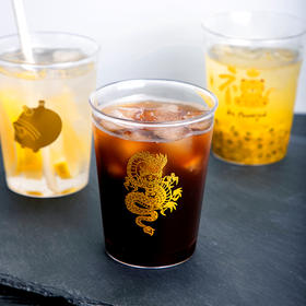 喇叭花十二生肖一次性透明航空杯创意水杯金龙杯福虎福兔杯烫金