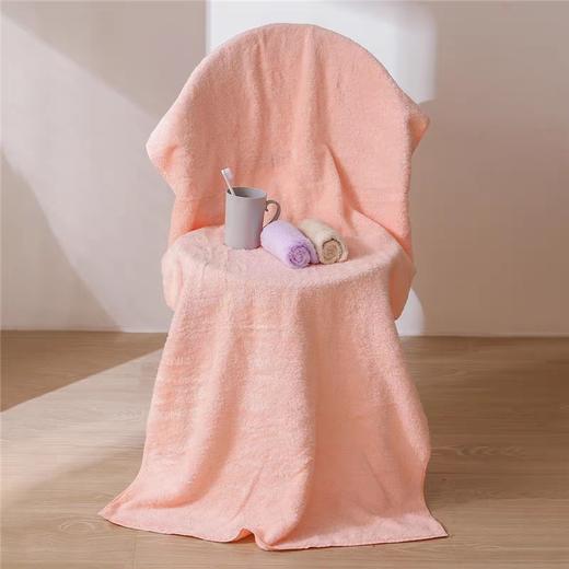 松植屋成人高端素色棉花糖浴巾纯棉吸水速干不掉毛男女家用全棉儿童情侣款洗澡大毛巾 商品图4