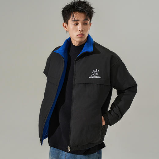 西遇美式拉链运动外套男秋冬新款立领夹克休闲百搭防风上衣12232335 商品图0