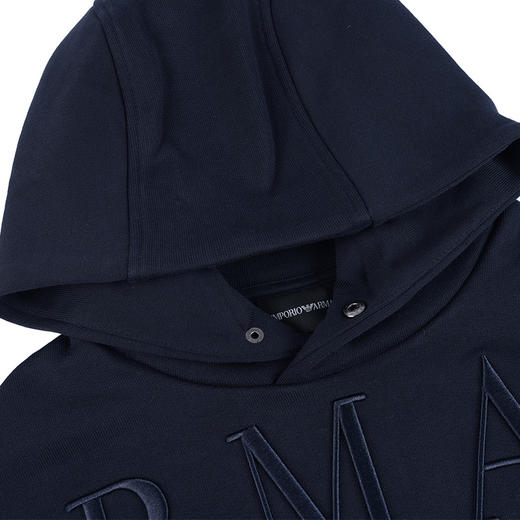 Emporio Armani 阿玛尼 男士立体刺绣全棉连帽卫衣外套 11721 商品图3