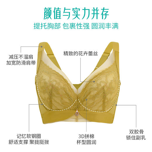 【特价39元1件】记忆软钢圈调整型文胸聚拢上托收副乳防下垂内衣-2234102、2234103 商品图2