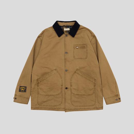 GOODBAI白鸽学院logo印花多口袋oversize工装夹克 商品图1