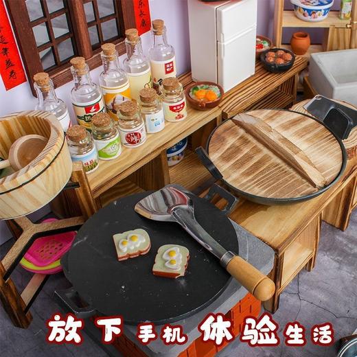 【亲子时光！带孩子体验烹饪的热趣】儿童迷你小厨房过家家做饭玩具，真煮木质全套仿真厨具套装，随心玩耍 收获成长 易清洗 呵护家人健康 商品图3