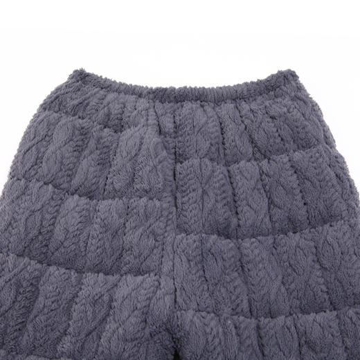 都市丽人都市锋尚生活家居男士睡衣长毛绒烂花夹棉加厚款长袖长裤类家居服套装FH31K2 商品图7