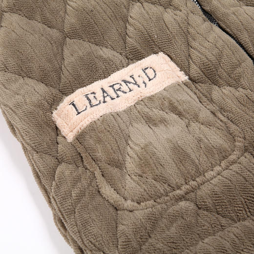 都市丽人都市锋尚生活家居男士睡衣长毛绒烂花夹棉加厚款长袖长裤类家居服套装FH31K1 商品图5