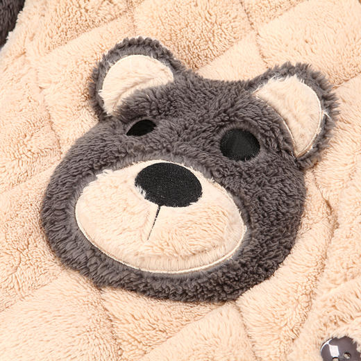 都市丽人都市锋尚生活家居男士睡衣长毛绒夹棉加厚款长袖长裤类家居服套装FH30D1 商品图7