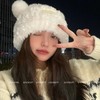 【时尚保暖！毛绒绒小熊秋冬帽子】女可爱加厚保暖针织帽冬季时尚加绒毛线帽 商品缩略图0