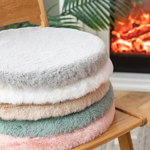 【久坐不易变形！北欧毛绒屁垫】牢固耐用，防滑耐磨，沙发办公室防滑餐椅子垫加厚仿兔毛冬季坐垫保暖宠物 商品图0