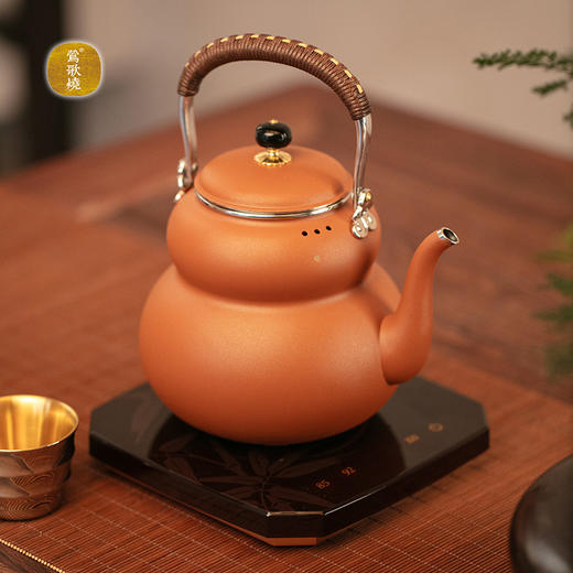 【莺歌烧旗舰店】紫砂色智能电水壶 商品图0