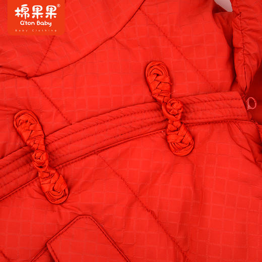 棉果果春季新品中国红男童女童中国风羽绒连体衣M502720923631 商品图3