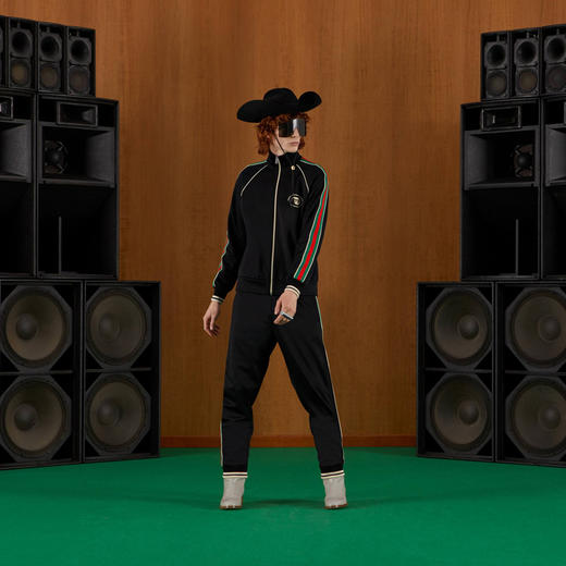 【一】GUCCI 古驰 男士平纹针织休闲运动裤 黑色 698426 XJEES 1152 商品图1