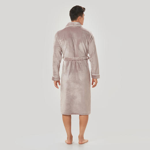 都市丽人都市锋尚生活家居男士睡衣法兰绒单件袍家居服厚款单件袍家居服FH37A1 商品图3