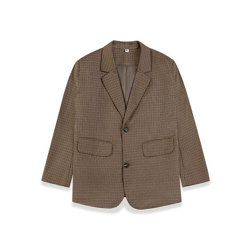 CryingCenter 深棕美拉德复古休闲格纹西装外套 哭喊中心 商品图3