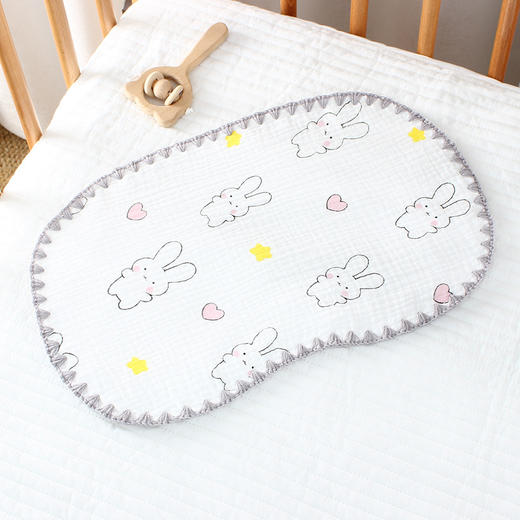 【呵护宝宝！洁净亲肤】新生婴儿纱布云片枕宝宝枕巾防吐奶垫，比10层加厚平枕枕头婴儿用品，舒适细腻  柔软透气 牢固耐用 温柔呵护无微不至 商品图2