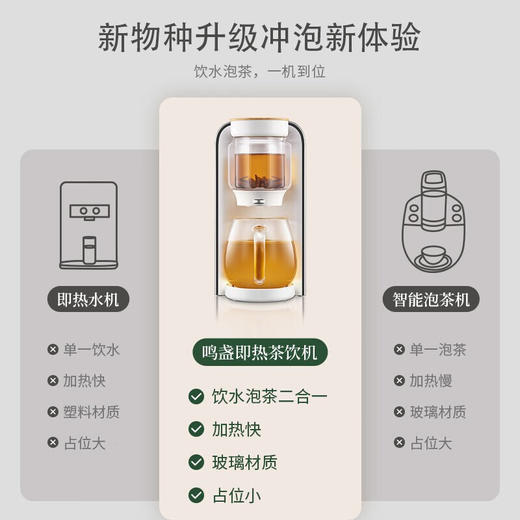 【小家电】鸣盏即热式饮水机茶饮机直饮机家用台式办公室煮茶器全自动泡茶机 MZ-906 HF 商品图1