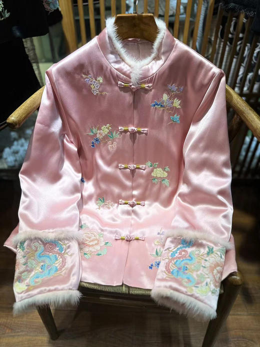 KDS醋酸棉衣中式国风夹棉外套女装盘扣复古棉袄棉服 商品图2