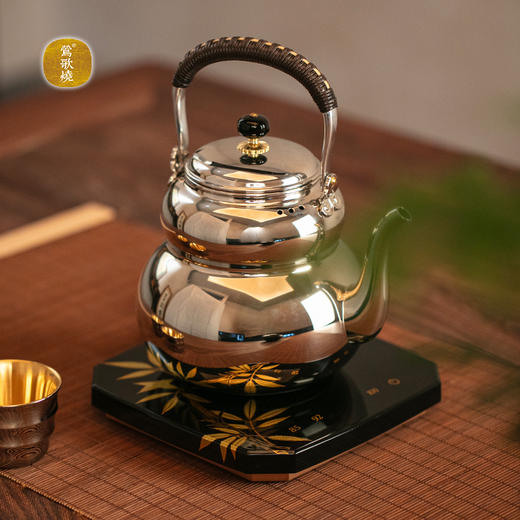 莺歌烧天竺纹智能电水壶 商品图0