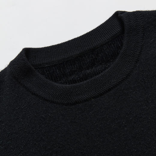 西遇保暖宽松圆领毛衫早春新款打底线衫简约休闲套头百搭卫衣12332353 商品图5