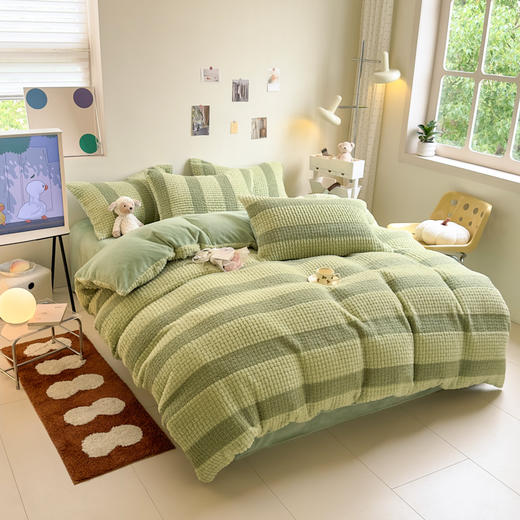 新款月亮绒提花四件套 商品图2