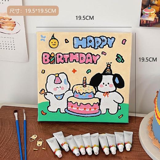 【多种款式！每款都好可爱呀】DIY填充儿童数字油画装饰画，可爱卡通动物手工填色治愈画，化解烦恼 可搭配画架 材料齐全 商品图4