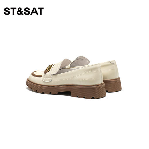 星期六金属扣圆头英伦风乐福鞋女SS33111669 商品图4