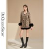 BeQueenStory【黑金报刊】轻奢千鸟格秋冬气质金丝编织小香风外套 商品缩略图4
