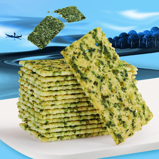 【浓而不腻清而不薄！紫菜海苔饼干】休闲常备，饱腹又解馋；网红零食，咸香浓郁，咸味紫菜薄脆代餐网红解馋好吃的梳打休闲零食品散装—DD健康 商品图2