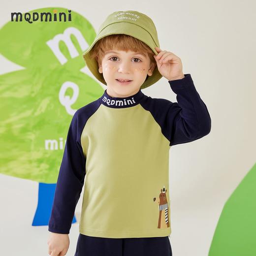 【双面磨毛】【MQDmini】【80-130】男童半高领打底衫冬日暖绒中小童保暖上衣 商品图0