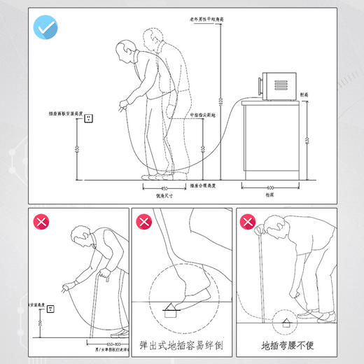 适老化住宅设计尺寸指引 无障碍设计尺寸 装修施工户型优化 商品图3