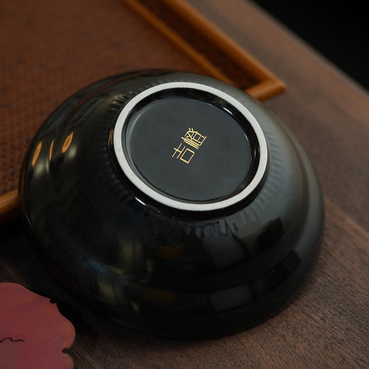 南越浅碗/壶承6#/哑黑  金樱花 干泡盘果盘茶点盘 商品图1