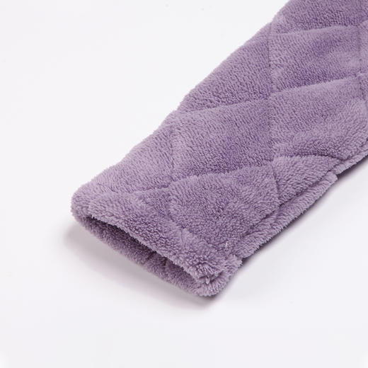 都市丽人生活家居女士睡衣北极绒提花夹棉加厚款长袖长裤类家居服套装LH31K7 商品图6