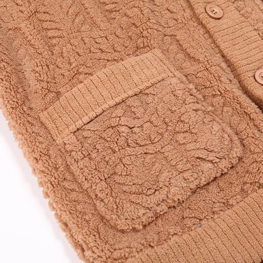 都市丽人都市锋尚舒适外出男士睡衣长毛绒剪花法兰绒厚款长袖长裤类家居服套装FH31J5 商品图6