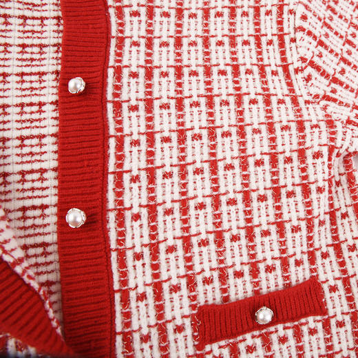 棉果果春季新品女童提花针织开衫毛衣M522161523656 商品图6