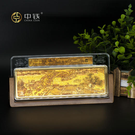 名画双珍 故宫双绝 千里江山图 清明上河图 名画高浮雕3D立体金砖 商品图3