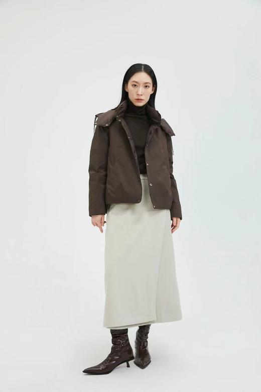 可可咖连帽短款羽绒服（鹅绒） 商品图4