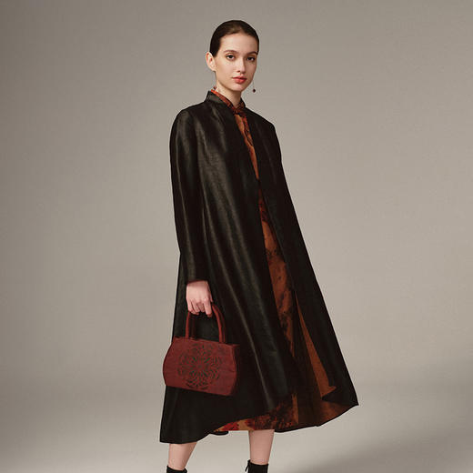 TANGY Collection天意高端精品商场同款中长款绸女士外套 商品图3