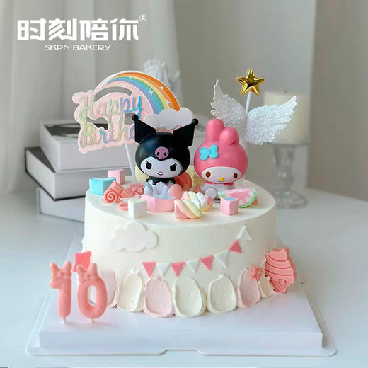 复古黑粉美乐蒂库洛米儿童蛋糕（数字可替换为1-9） 商品图0