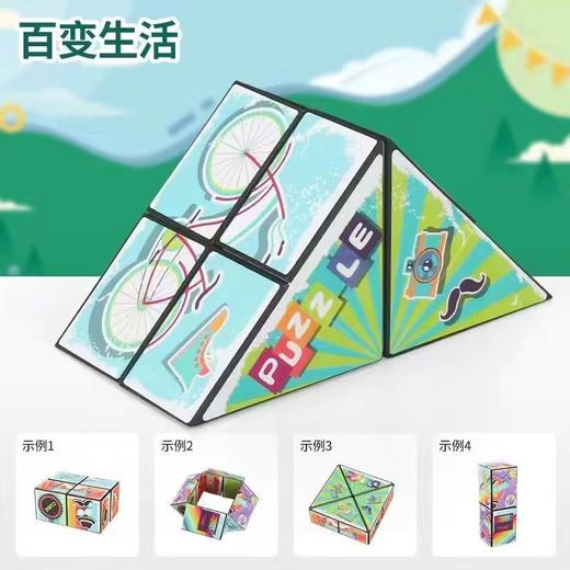 4岁+ 【解压宝贝！炫酷有趣】抖音同款百变无限3D立体几何魔方，解压儿童益智玩具，随意翻转 变出多种造型 边角圆润光滑 造型精巧 商品图6