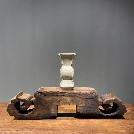 老榆木镂雕卷云纹器物台座，顺丰包邮 商品图3