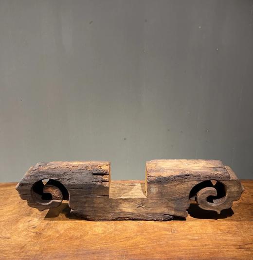 老榆木镂雕卷云纹器物台座，顺丰包邮 商品图7