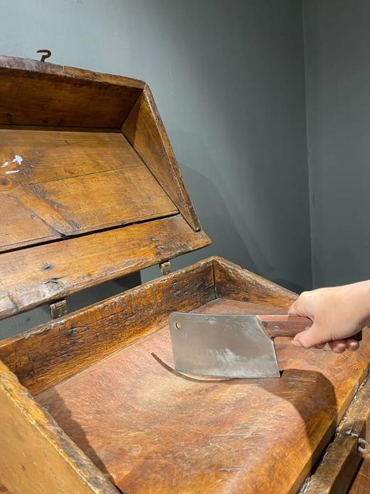 十九世纪法国可携式肉铺砧板及木箱，顺丰包邮 商品图6