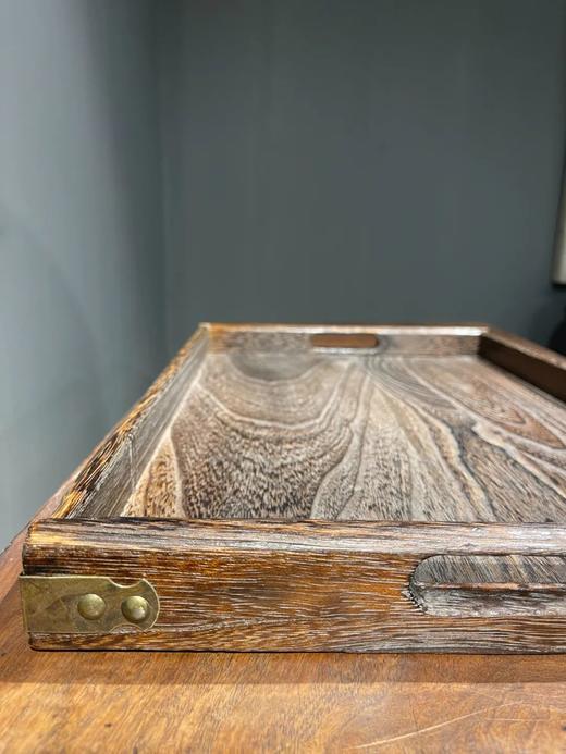 老榆木镶铜边长方托盘，顺丰包邮 商品图10