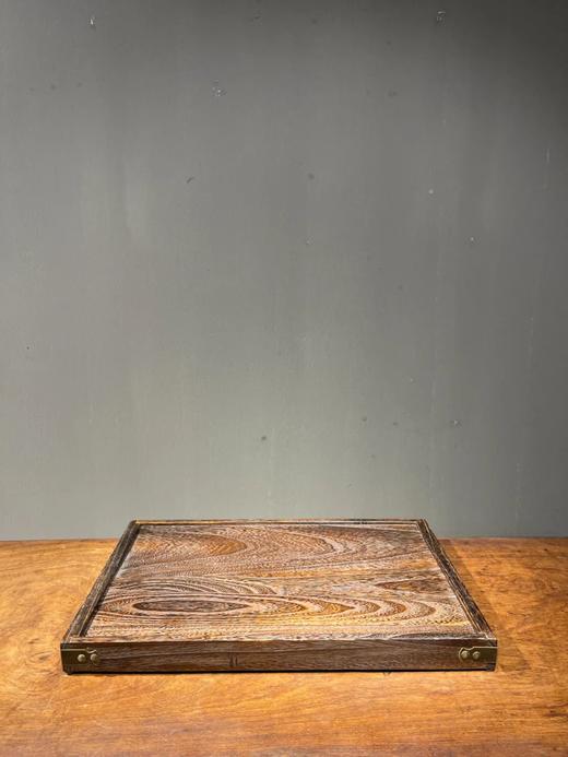 老榆木镶铜边长方托盘，顺丰包邮 商品图6