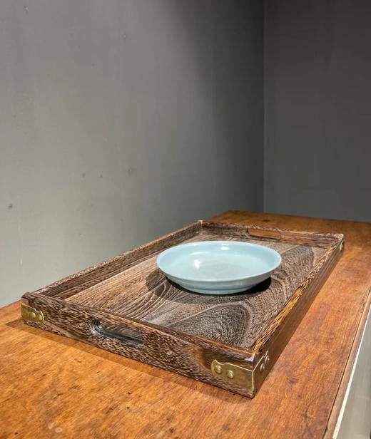 老榆木镶铜边长方托盘，顺丰包邮 商品图9
