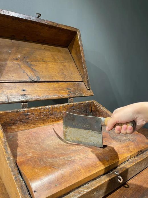 十九世纪法国可携式肉铺砧板及木箱，顺丰包邮 商品图5