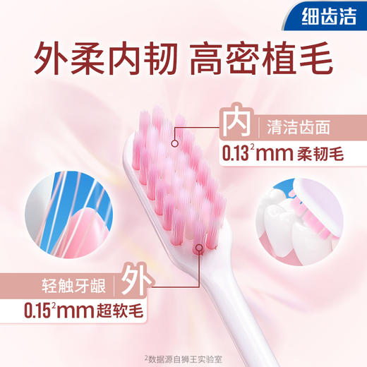 LION狮王 细齿洁羽纤牙龈倍护牙刷 （颜色随机） 商品图1