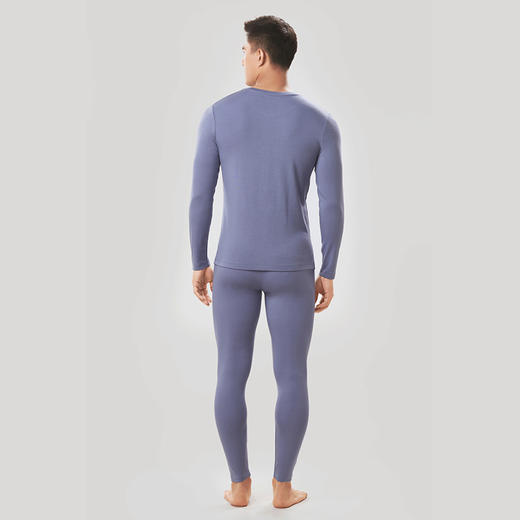 都市丽人都市锋尚舒暖保暖衣负5至5度适穿热卡丝单面磨毛男士发热纤维保暖衣中厚款套装新年本命年红品FW31B3 商品图7