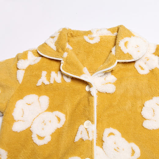 都市丽人生活家居女士睡衣双面阳离子提花法兰绒厚款长袖长裤类家居服套装LH31K2 商品图4