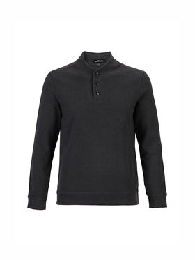 callisto熔岩灰棉弹混纺长袖T恤 FSTSL016C